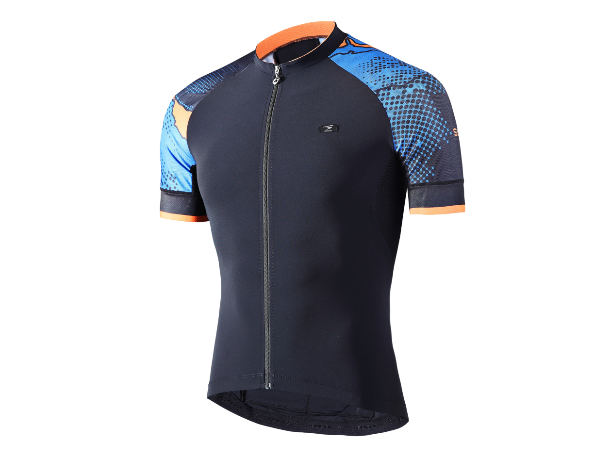 Men’s imported knitted bicycle short sleeve quick dry shirt