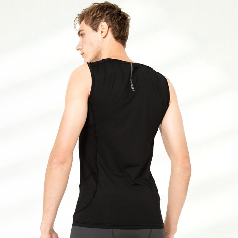 Mens knitted Non sleeve flat lock tank  