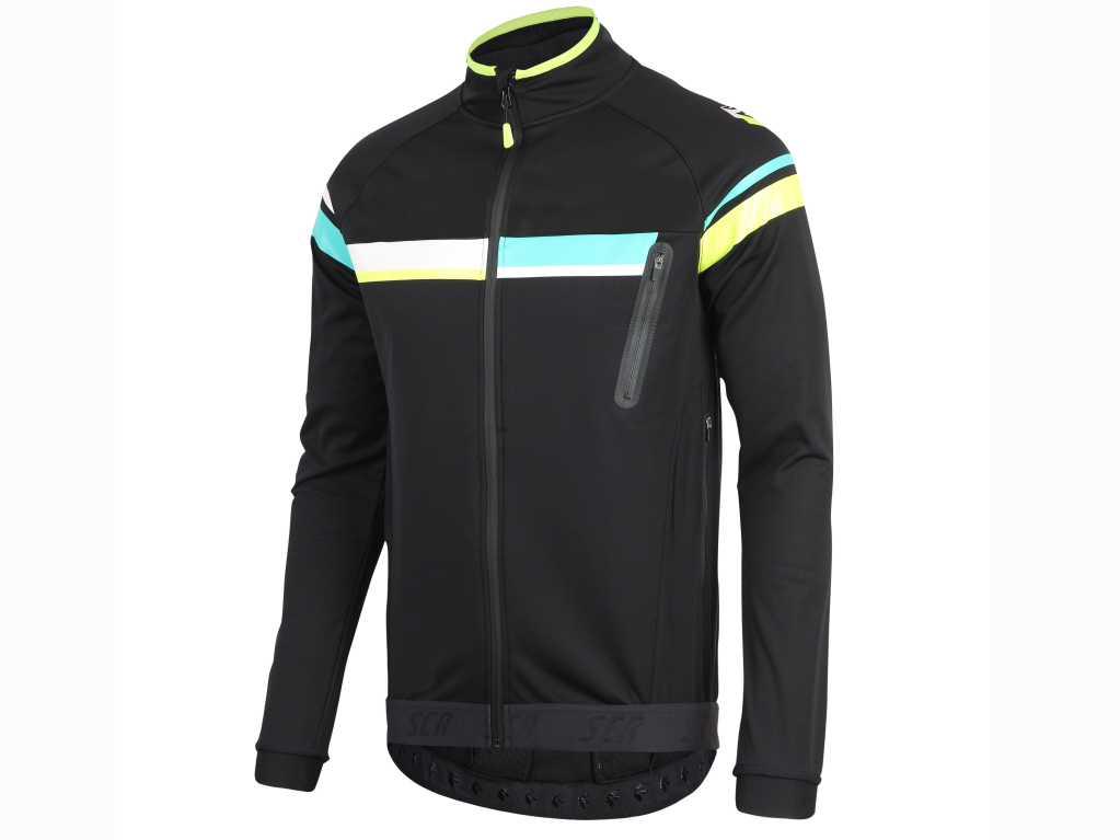 Men’s knitted bicycle long sleeve zipper winter jacket.