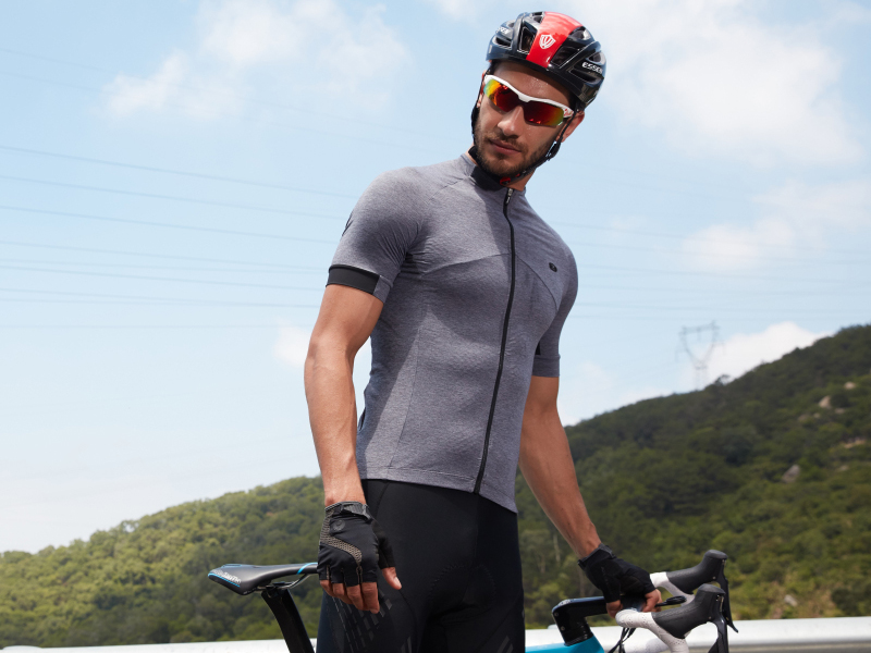 Men’s knitted bicycle short sleeve quick dry shirt